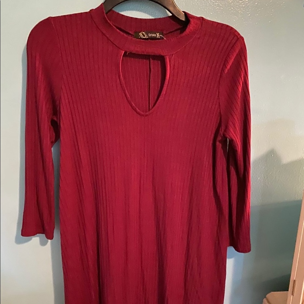 maroon dress